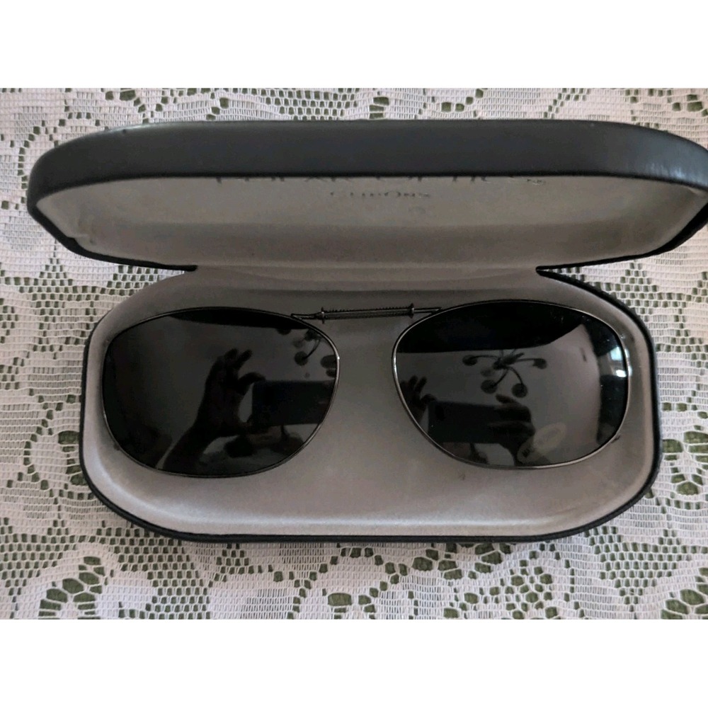 Polar Optics Clip-On Polarized Sunglasses And Black Case